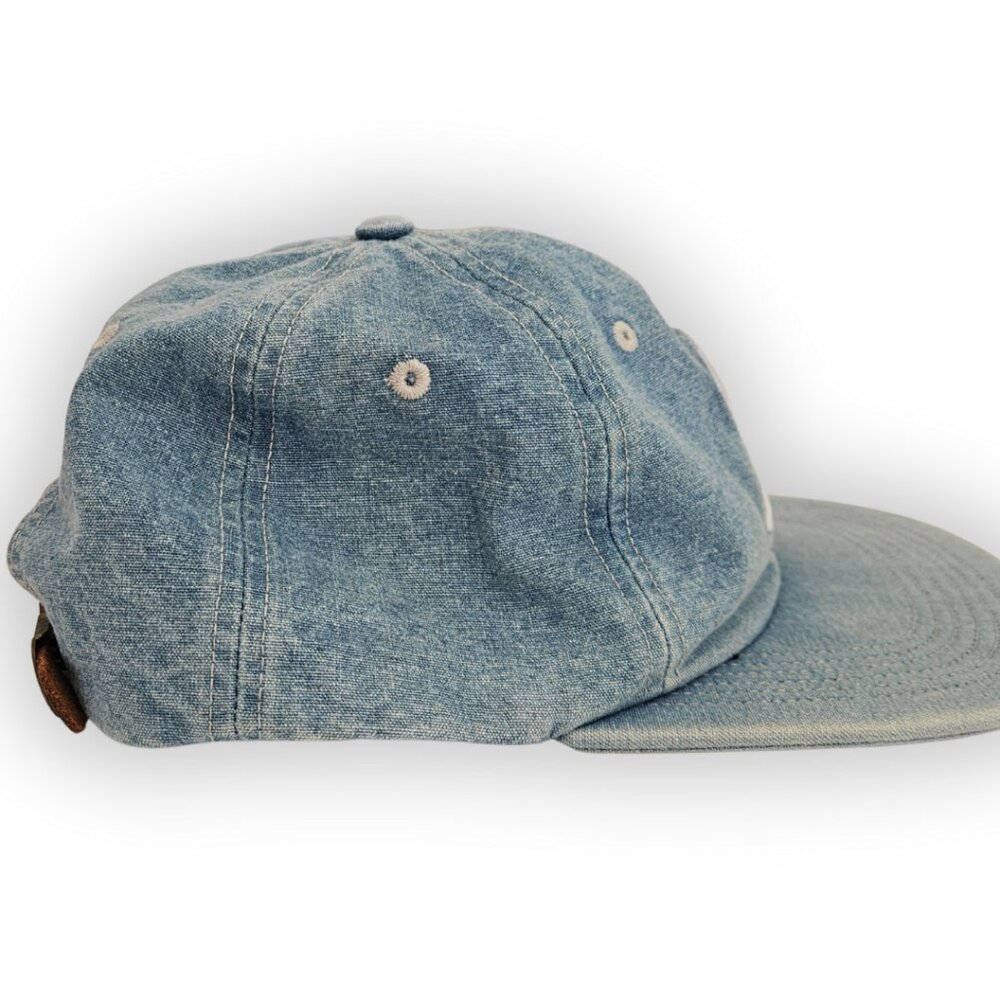 SUPREME WASHED CHAMBRAY S LOGO 6-PANEL BLUE DENIM 100% AUTHENTIC - Picture 5 of 6